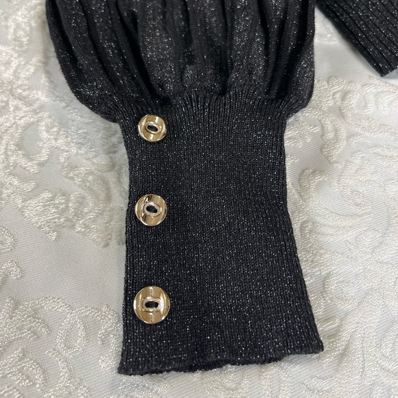 Nanette Nanette Lepore Long Sleeve Rib Knit Sleeve Sweater Size Medium NWT - Picture 7 of 11